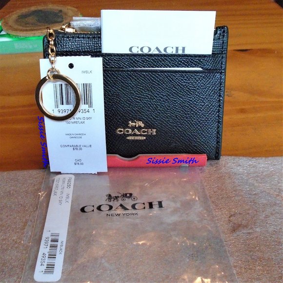 Accessories - Coach Black Mini Skinny Id Case